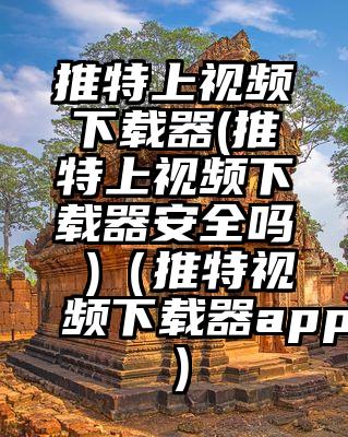 推特上视频下载器(推特上视频下载器安全吗 )（推特视频下载器app）