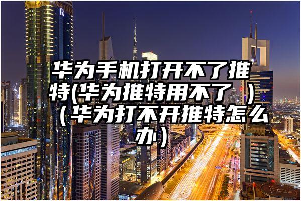 华为手机打开不了推特(华为推特用不了 )（华为打不开推特怎么办）