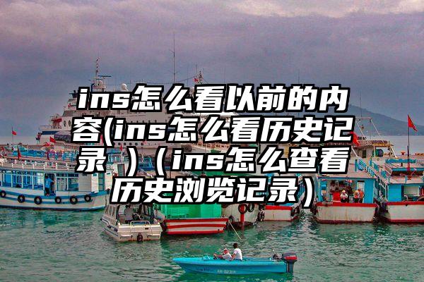 ins怎么看以前的内容(ins怎么看历史记录 )（ins怎么查看历史浏览记录）