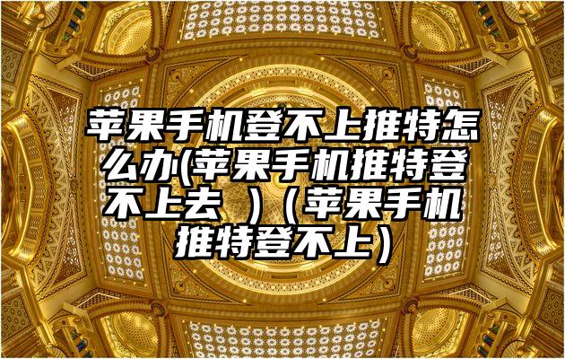 苹果手机登不上推特怎么办(苹果手机推特登不上去 )（苹果手机推特登不上）