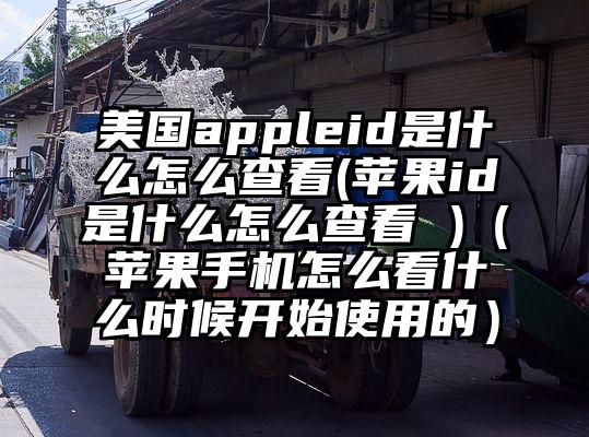 美国appleid是什么怎么查看(苹果id是什么怎么查看 )（苹果手机怎么看什么时候开始使用的）