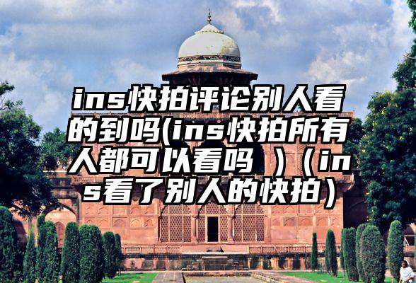 ins快拍评论别人看的到吗(ins快拍所有人都可以看吗 )（ins看了别人的快拍）