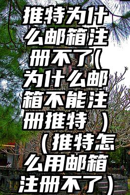 推特为什么邮箱注册不了(为什么邮箱不能注册推特 )（推特怎么用邮箱注册不了）