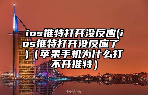 ios推特打开没反应(ios推特打开没反应了 )（苹果手机为什么打不开推特）