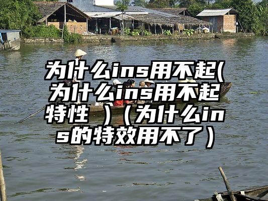为什么ins用不起(为什么ins用不起特性 )(为什么ins的特效用不了)