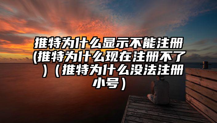 推特为什么显示不能注册(推特为什么现在注册不了 )（推特为什么没法注册小号）