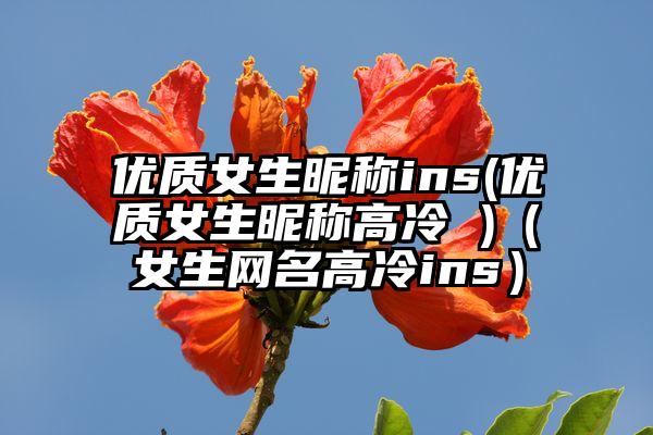 优质女生昵称ins(优质女生昵称高冷 )（女生网名高冷ins）