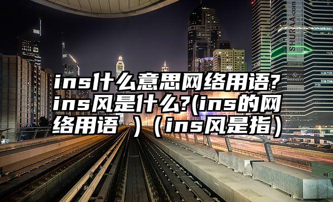 ins什么意思网络用语?ins风是什么?(ins的网络用语 )（ins风是指）