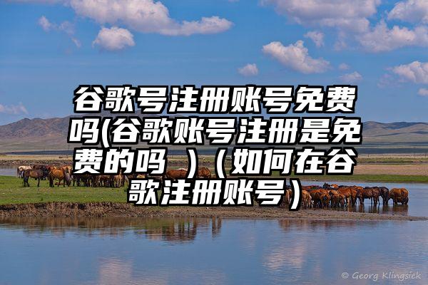 谷歌号注册账号免费吗(谷歌账号注册是免费的吗 )（如何在谷歌注册账号）