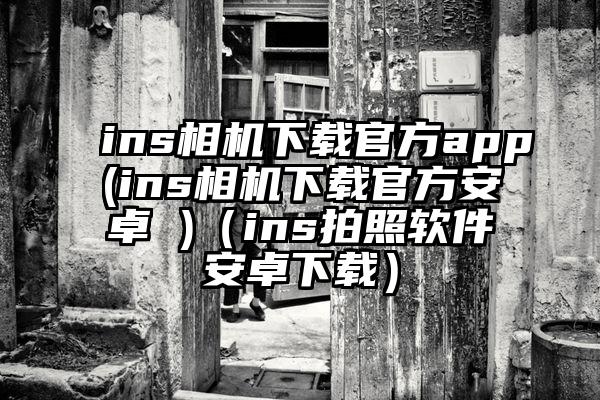ins相机下载官方app(ins相机下载官方安卓 )(ins拍照软件安卓下载)