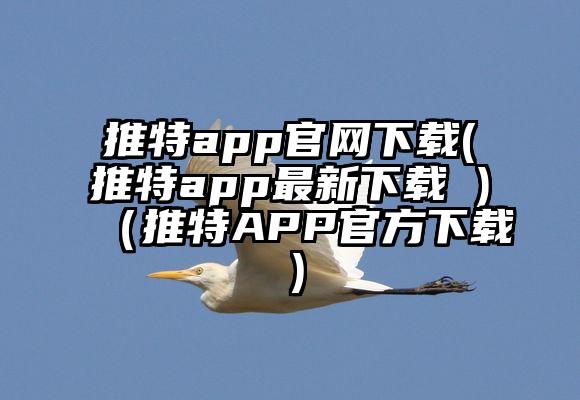 推特app官网下载(推特app最新下载 )（推特APP官方下载）