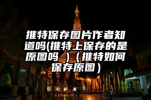推特保存图片作者知道吗(推特上保存的是原图吗 )（推特如何保存原图）