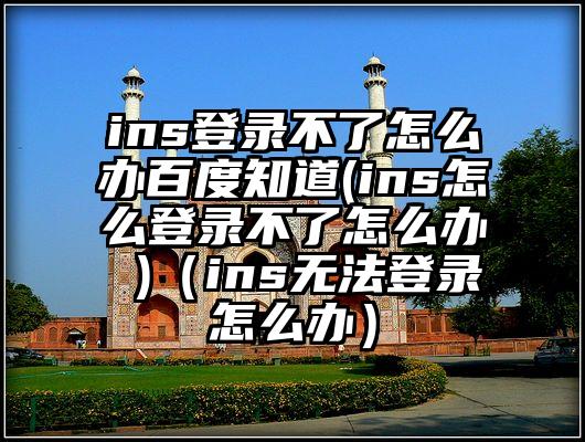 ins登录不了怎么办百度知道(ins怎么登录不了怎么办 )（ins无法登录怎么办）