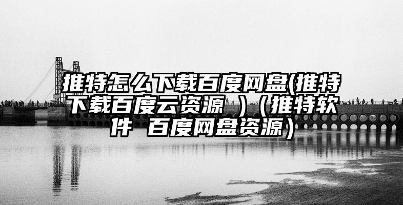 推特怎么下载百度网盘(推特下载百度云资源 )（推特软件 百度网盘资源）
