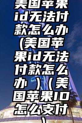 美国苹果id无法付款怎么办(美国苹果id无法付款怎么办 )（美国苹果ID怎么支付）
