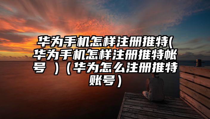 华为手机怎样注册推特(华为手机怎样注册推特帐号 )（华为怎么注册推特账号）