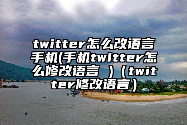 twitter怎么改语言手机(手机twitter怎么修改语言 )（twitter修改语言）