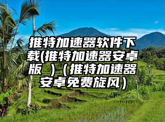 推特加速器软件下载(推特加速器安卓版 )（推特加速器安卓免费旋风）