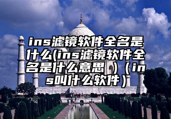 ins滤镜软件全名是什么(ins滤镜软件全名是什么意思 )(ins叫什么软件)