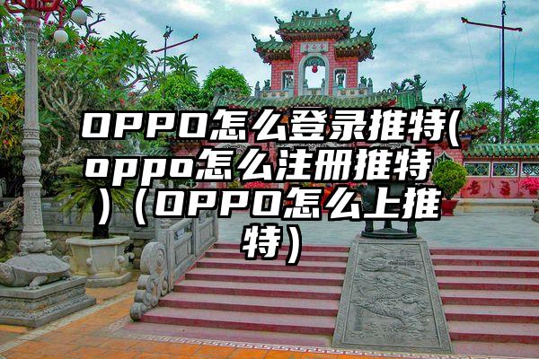 OPPO怎么登录推特(oppo怎么注册推特 )（OPPO怎么上推特）
