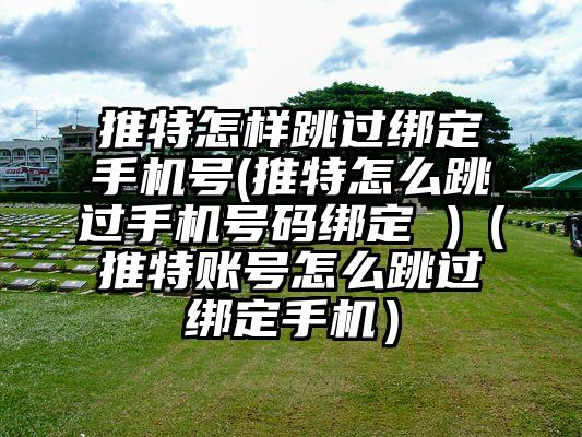 推特怎样跳过绑定手机号(推特怎么跳过手机号码绑定 )（推特账号怎么跳过绑定手机）