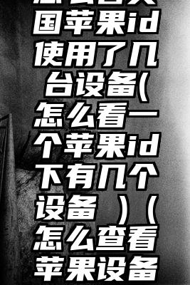 怎么看美国苹果id使用了几台设备(怎么看一个苹果id下有几个设备 )（怎么查看苹果设备id）