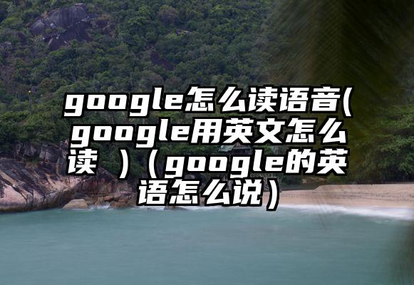 google怎么读语音(google用英文怎么读 )（google的英语怎么说）