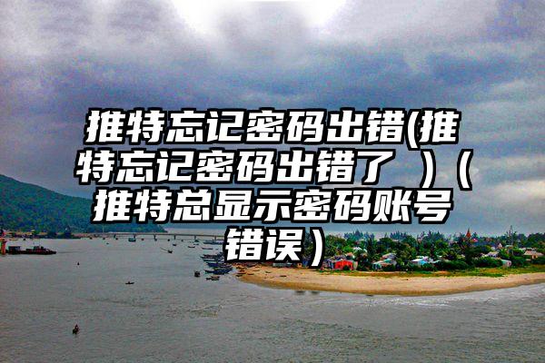 推特忘记密码出错(推特忘记密码出错了 )（推特总显示密码账号错误）