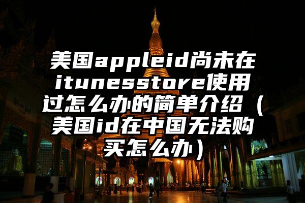 美国appleid尚未在itunesstore使用过怎么办的简单介绍（美国id在中国无法购买怎么办）