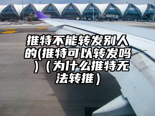 推特不能转发别人的(推特可以转发吗 )（为什么推特无法转推）
