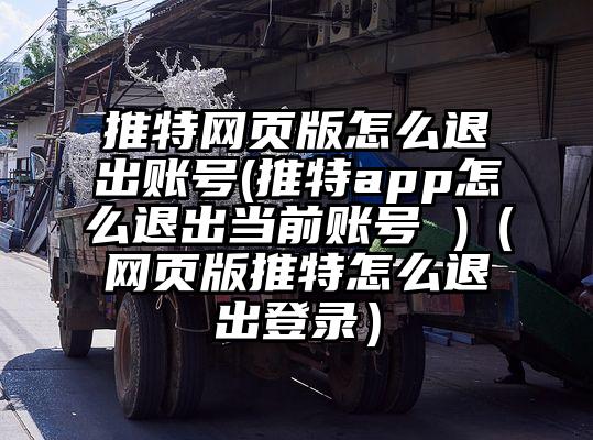 推特网页版怎么退出账号(推特app怎么退出当前账号 )（网页版推特怎么退出登录）