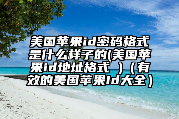 美国苹果id密码格式是什么样子的(美国苹果id地址格式 )（有效的美国苹果id大全）