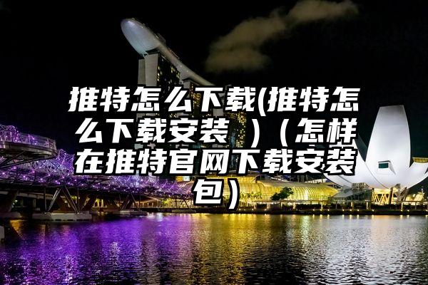 推特怎么下载(推特怎么下载安装 )(怎样在推特官网下载安装包)