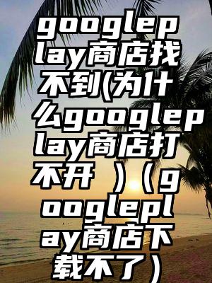googleplay商店找不到(为什么googleplay商店打不开 )（googleplay商店下载不了）