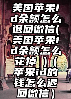美国苹果id余额怎么退回微信(美国苹果id余额怎么花掉 )（苹果id的钱怎么退回微信）