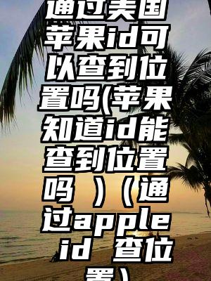 通过美国苹果id可以查到位置吗(苹果知道id能查到位置吗 )（通过apple id 查位置）