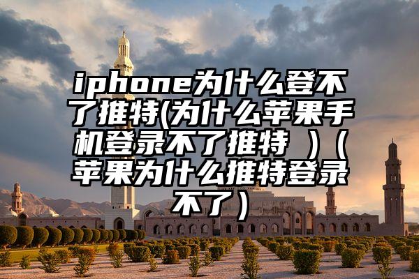iphone为什么登不了推特(为什么苹果手机登录不了推特 )（苹果为什么推特登录不了）
