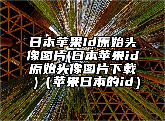 日本苹果id原始头像图片(日本苹果id原始头像图片下载 )（苹果日本的id）