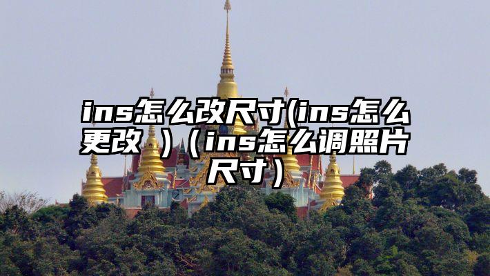 ins怎么改尺寸(ins怎么更改 )（ins怎么调照片尺寸）
