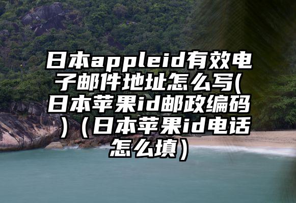 日本appleid有效电子邮件地址怎么写(日本苹果id邮政编码 )（日本苹果id电话怎么填）
