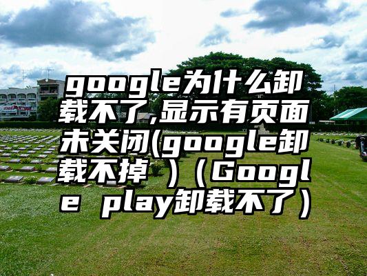 google为什么卸载不了,显示有页面未关闭(google卸载不掉 )(Google play卸载不了)