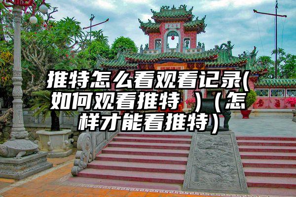 推特怎么看观看记录(如何观看推特 )（怎样才能看推特）