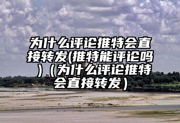 为什么评论推特会直接转发(推特能评论吗 )（为什么评论推特会直接转发）