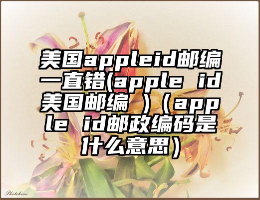 美国appleid邮编一直错(apple id美国邮编 )（apple id邮政编码是什么意思）