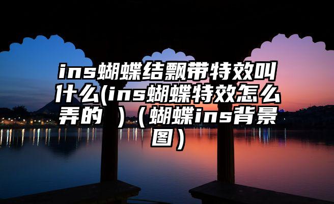 ins蝴蝶结飘带特效叫什么(ins蝴蝶特效怎么弄的 )（蝴蝶ins背景图）