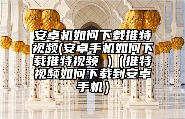 安卓机如何下载推特视频(安卓手机如何下载推特视频 )（推特视频如何下载到安卓手机）