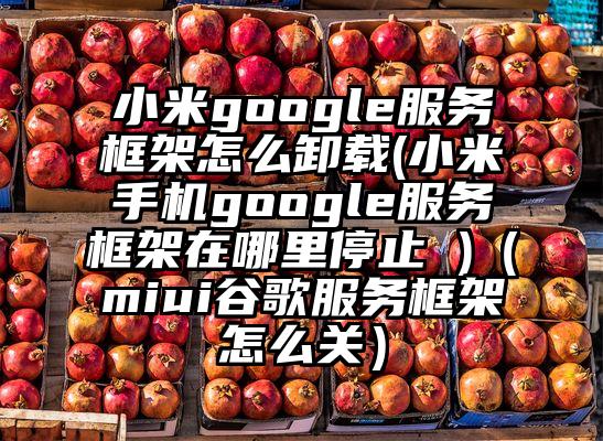 小米google服务框架怎么卸载(小米手机google服务框架在哪里停止 )(miui谷歌服务框架怎么关)