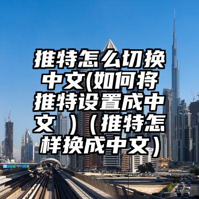 推特怎么切换中文(如何将推特设置成中文 )（推特怎样换成中文）