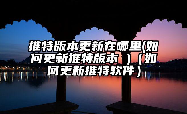 推特版本更新在哪里(如何更新推特版本 )（如何更新推特软件）