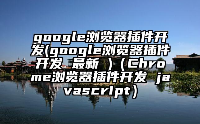 google浏览器插件开发(google浏览器插件开发 最新 )（Chrome浏览器插件开发 javascript）